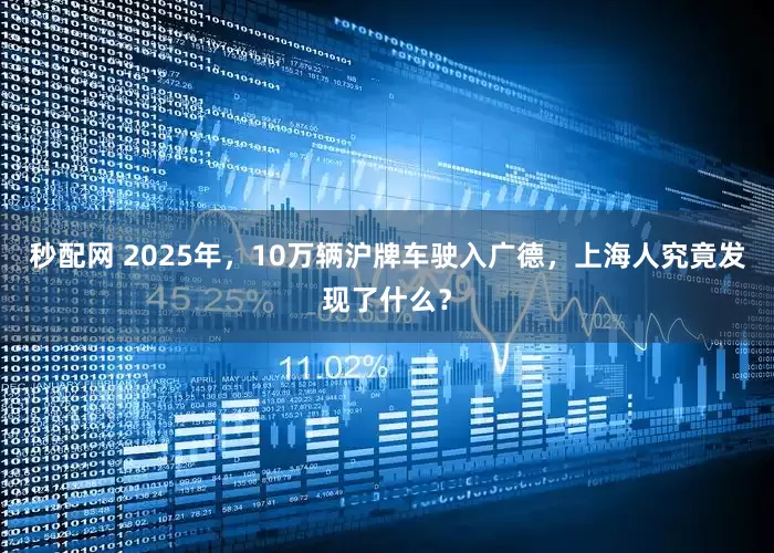 秒配网 2025年，10万辆沪牌车驶入广德，上海人究竟发现了什么？